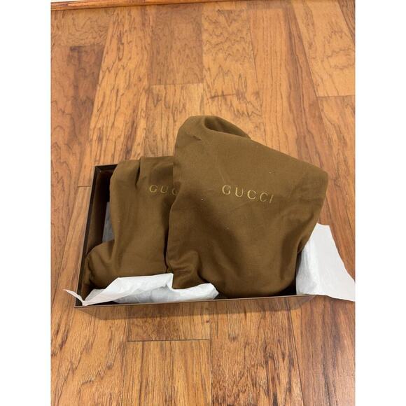 B45 Gucci Patent Leather Platform Pumps Womens EU 38  US 8 Feminine Iconic Chic - Picture 13 of 15